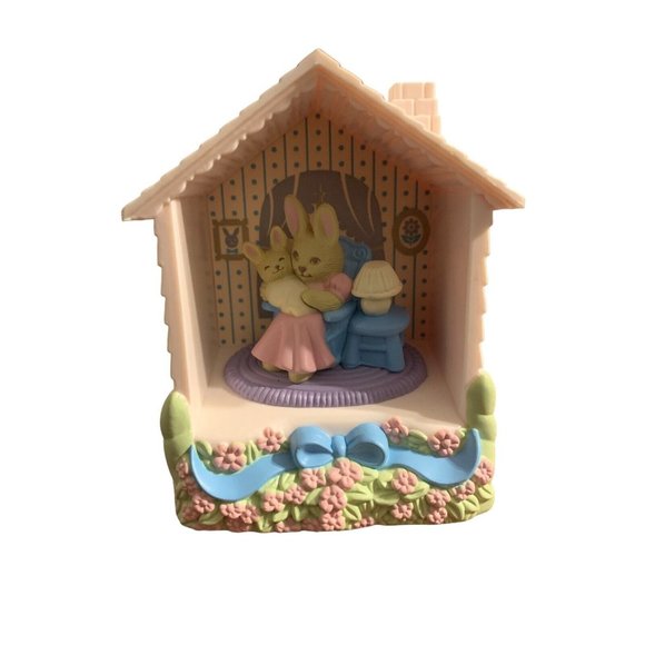 Avon Other - Avon Musical Shadow Box Rabbits Brahms Lullaby 3.5 in Tall Original Package NOS